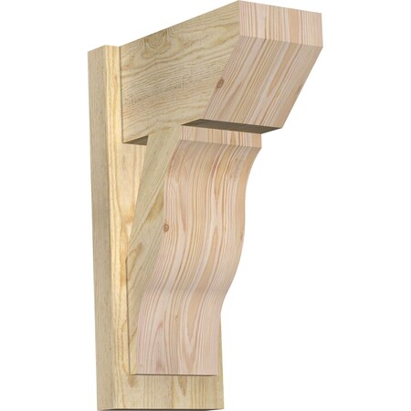 Ekena Millwork Funston Slat Rough Sawn Outlooker, Douglas Fir, 8"W x 14"D x 22"H OUT08X14X22FST06RDF